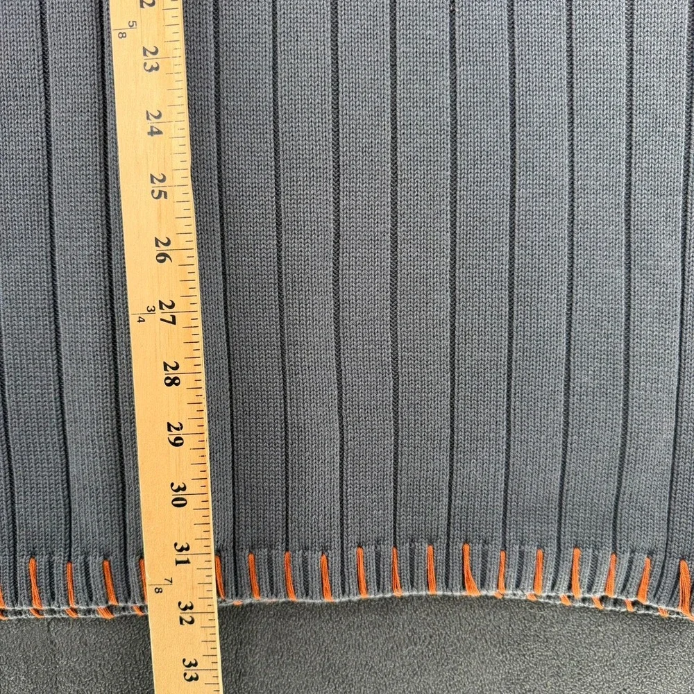VTG Nike Air Jordan Argyle Sweater Vest 3XL Gray Orange Knit Jumpman Y2K READ